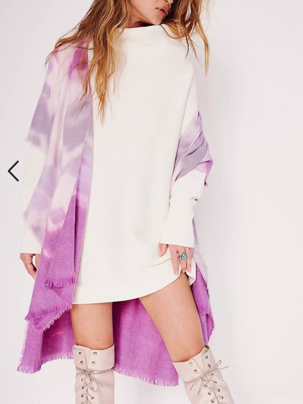 NWT Free People Ottoman Slouchy Tunic Sweater Cream Large